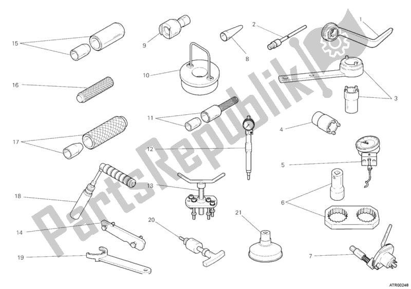All parts for the Workshop Service Tools, Engine Ii of the Ducati Multistrada 1200 S Sport USA 2012